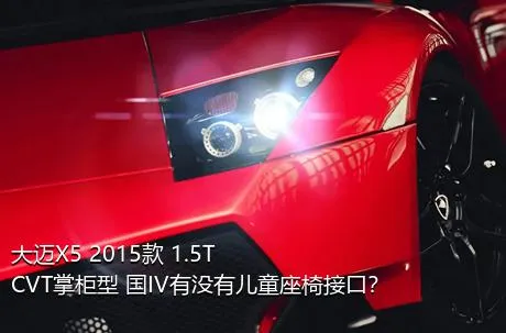 大迈X5 2015款 1.5T CVT掌柜型 国IV有没有儿童座椅接口？