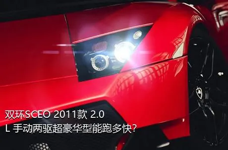 双环SCEO 2011款 2.0L 手动两驱超豪华型能跑多快？