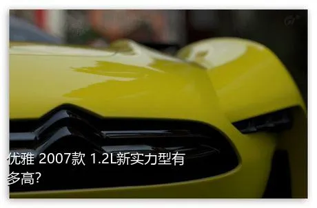 优雅 2007款 1.2L新实力型有多高？