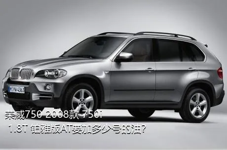 荣威750 2008款 750i 1.8T 铂雅版AT要加多少号的油？