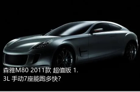 森雅M80 2011款 超值版 1.3L 手动7座能跑多快？