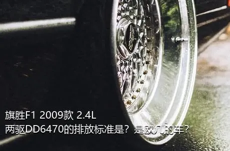 旗胜F1 2009款 2.4L 两驱DD6470的排放标准是？是欧几的车？