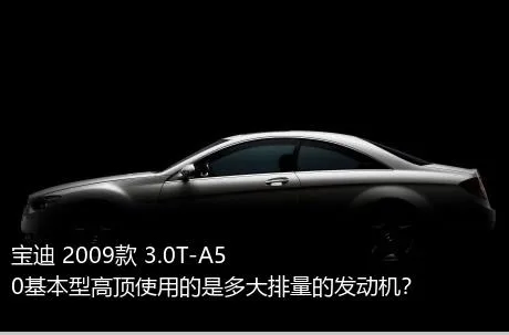 宝迪 2009款 3.0T-A50基本型高顶使用的是多大排量的发动机？