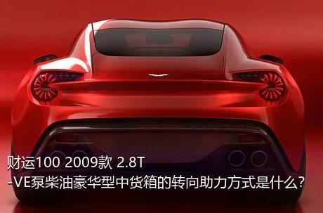 财运100 2009款 2.8T-VE泵柴油豪华型中货箱的转向助力方式是什么？