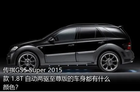 传祺GS5 Super 2015款 1.8T 自动两驱至尊版的车身都有什么颜色？