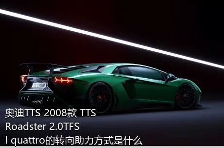 奥迪TTS 2008款 TTS Roadster 2.0TFSI quattro的转向助力方式是什么？