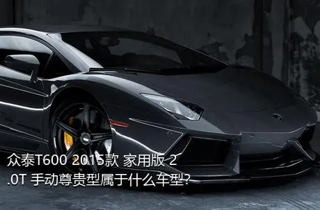 众泰T600 2015款 家用版 2.0T 手动尊贵型属于什么车型？