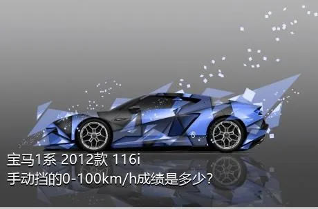 宝马1系 2012款 116i 手动挡的0-100km/h成绩是多少？