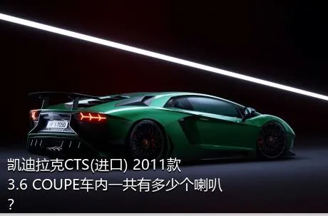 凯迪拉克CTS(进口) 2011款 3.6 COUPE车内一共有多少个喇叭？