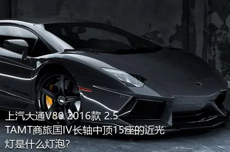 上汽大通V80 2016款 2.5TAMT商旅国IV长轴中顶15座的近光灯是什么灯泡？