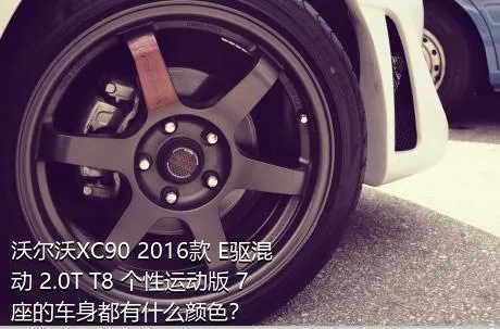 沃尔沃XC90 2016款 E驱混动 2.0T T8 个性运动版 7座的车身都有什么颜色？