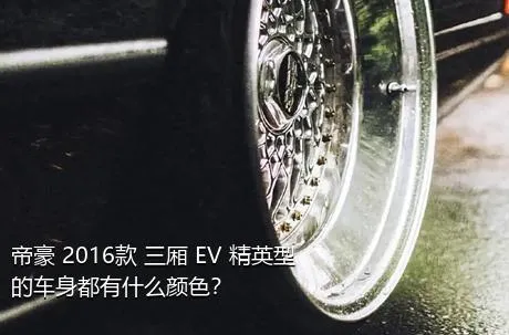 帝豪 2016款 三厢 EV 精英型的车身都有什么颜色？