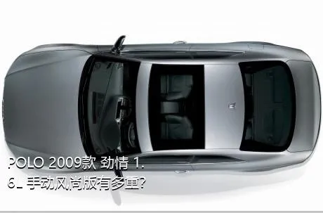 POLO 2009款 劲情 1.6L 手动风尚版有多重？