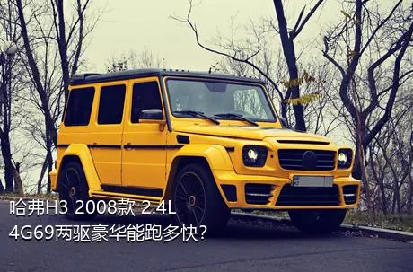 哈弗H3 2008款 2.4L 4G69两驱豪华能跑多快？