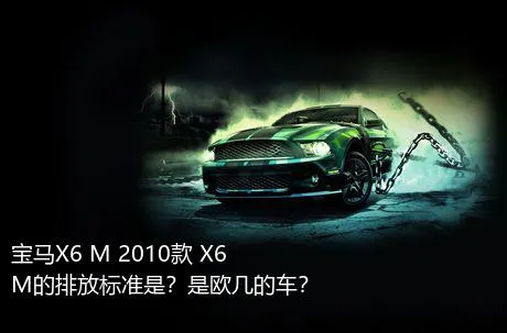 宝马X6 M 2010款 X6 M的排放标准是？是欧几的车？