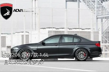 标致206 2007款 1.6L 自动跃动版有多长？