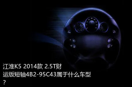 江淮K5 2014款 2.5T财运版短轴4B2-95C43属于什么车型？