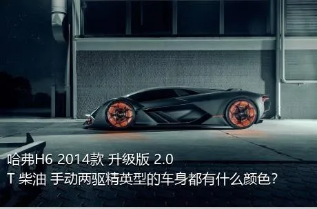 哈弗H6 2014款 升级版 2.0T 柴油 手动两驱精英型的车身都有什么颜色？