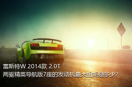 雷斯特W 2014款 2.0T 两驱精英导航版7座的发动机最大扭矩是多少？