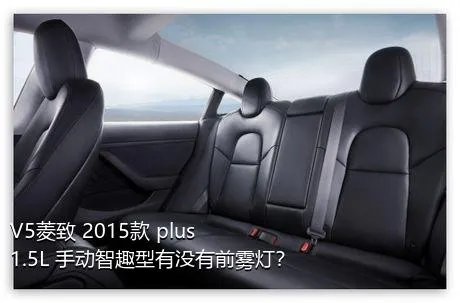 V5菱致 2015款 plus 1.5L 手动智趣型有没有前雾灯？