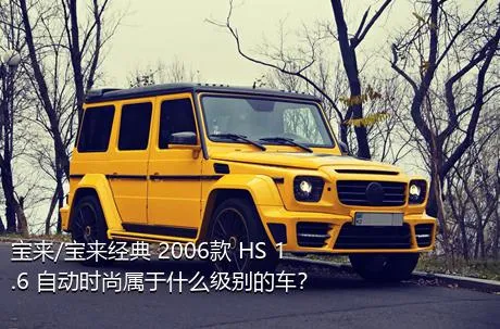 宝来/宝来经典 2006款 HS 1.6 自动时尚属于什么级别的车？