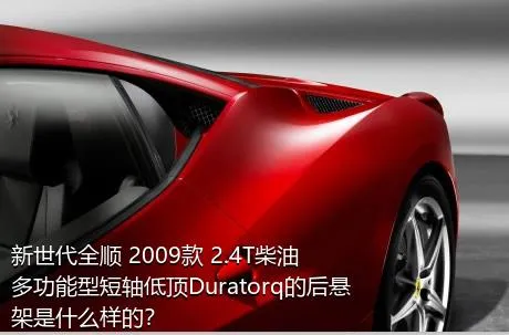 新世代全顺 2009款 2.4T柴油多功能型短轴低顶Duratorq的后悬架是什么样的？