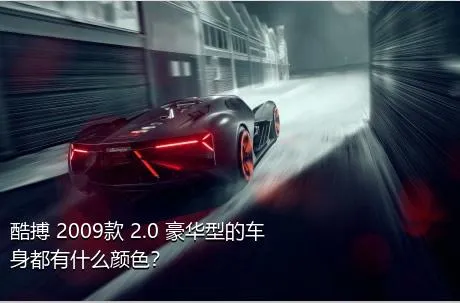 酷搏 2009款 2.0 豪华型的车身都有什么颜色？