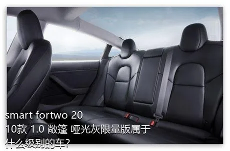 smart fortwo 2010款 1.0 敞篷 哑光灰限量版属于什么级别的车？