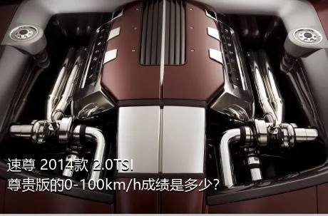 速尊 2014款 2.0TSI 尊贵版的0-100km/h成绩是多少？