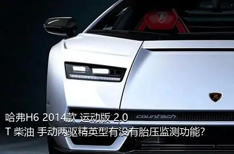 哈弗H6 2014款 运动版 2.0T 柴油 手动两驱精英型有没有胎压监测功能？