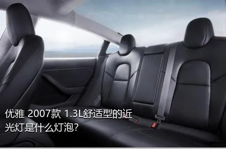 优雅 2007款 1.3L舒适型的近光灯是什么灯泡？