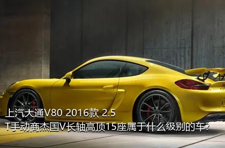 上汽大通V80 2016款 2.5T手动商杰国V长轴高顶15座属于什么级别的车？