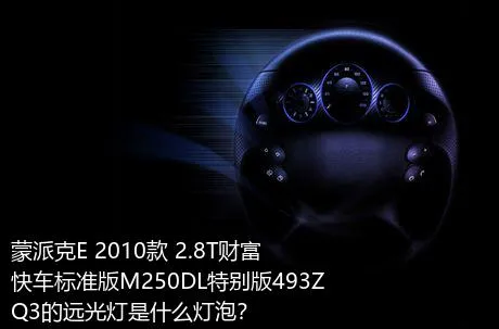 蒙派克E 2010款 2.8T财富快车标准版M250DL特别版493ZQ3的远光灯是什么灯泡？