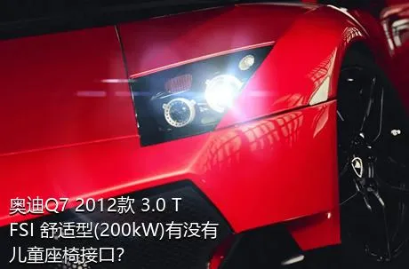 奥迪Q7 2012款 3.0 TFSI 舒适型(200kW)有没有儿童座椅接口？