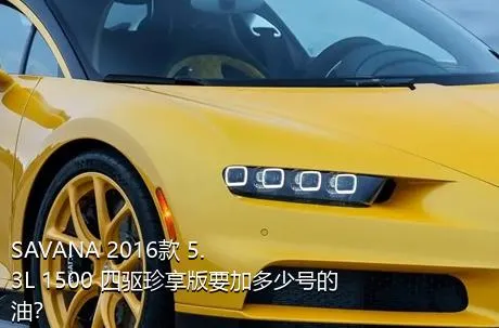 SAVANA 2016款 5.3L 1500 四驱珍享版要加多少号的油？