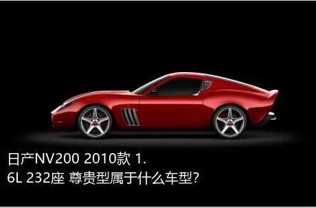 日产NV200 2010款 1.6L 232座 尊贵型属于什么车型？