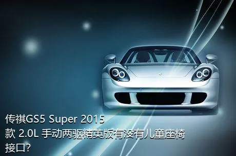 传祺GS5 Super 2015款 2.0L 手动两驱精英版有没有儿童座椅接口？