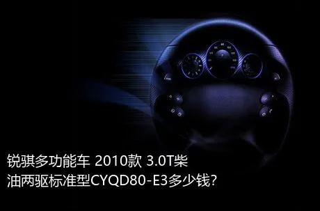 锐骐多功能车 2010款 3.0T柴油两驱标准型CYQD80-E3多少钱？