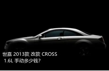 世嘉 2013款 改款 CROSS 1.6L 手动多少钱？