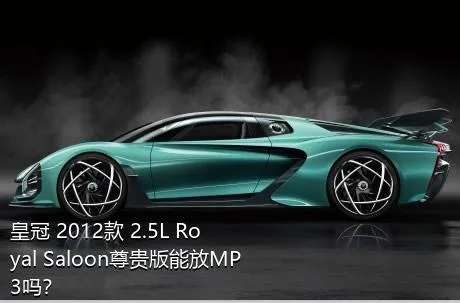 皇冠 2012款 2.5L Royal Saloon尊贵版能放MP3吗？