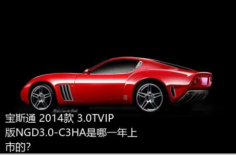 宝斯通 2014款 3.0TVIP版NGD3.0-C3HA是哪一年上市的？