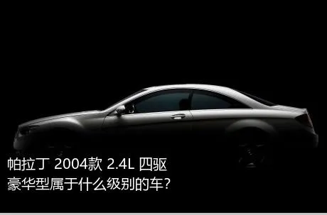 帕拉丁 2004款 2.4L 四驱豪华型属于什么级别的车？