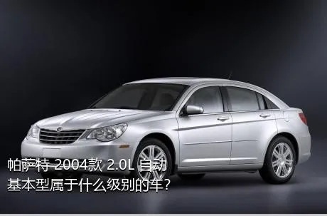 帕萨特 2004款 2.0L 自动基本型属于什么级别的车？