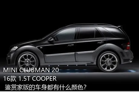 MINI CLUBMAN 2016款 1.5T COOPER 鉴赏家版的车身都有什么颜色？