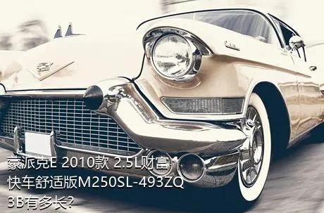 蒙派克E 2010款 2.5L财富快车舒适版M250SL-493ZQ3B有多长？