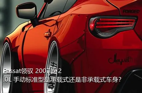 Passat领驭 2007款 2.0L 手动标准型是承载式还是非承载式车身？