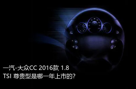 一汽-大众CC 2016款 1.8TSI 尊贵型是哪一年上市的？