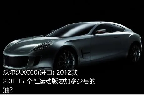 沃尔沃XC60(进口) 2012款 2.0T T5 个性运动版要加多少号的油？