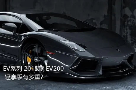 EV系列 2015款 EV200 轻享版有多重？