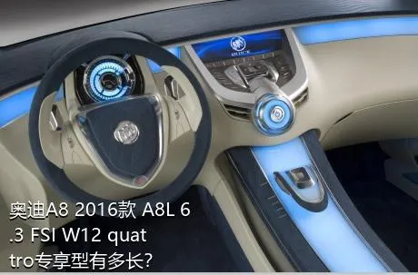 奥迪A8 2016款 A8L 6.3 FSI W12 quattro专享型有多长？